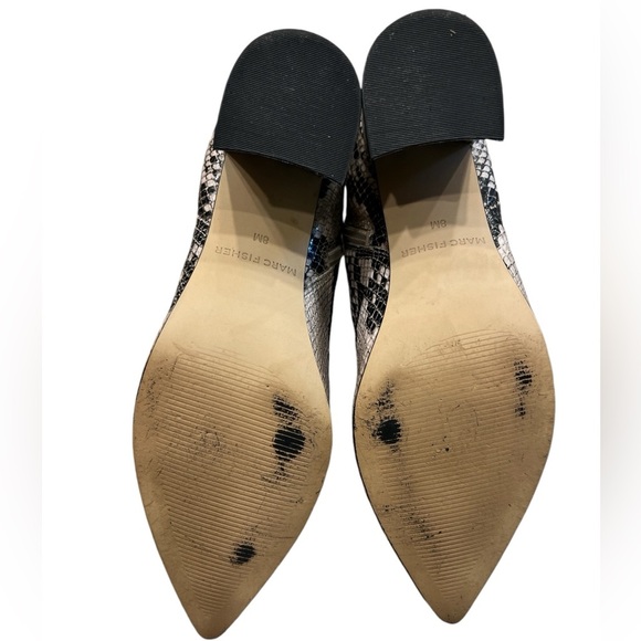 Marc Fisher Womens MF Retire 2 Leather Snake Print Ankle Boots Size 6 M - Picture 5 of 8